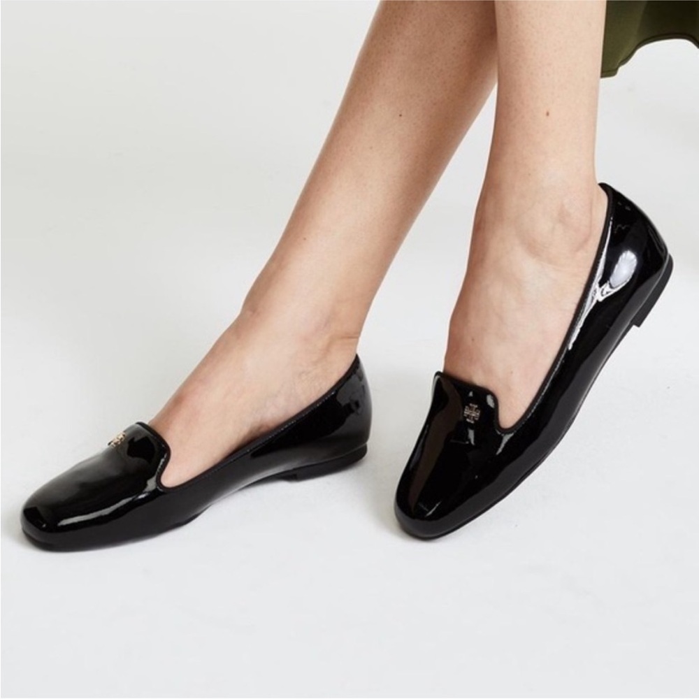 Tory Burch “Samantha” patent leather black loafers shoes flats - Picture 2 of 12